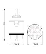 Cartuccia Ceramica n.098 Rub. Hydroplast BX35